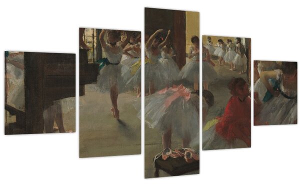 Obraz - Edgar Degas, The Dance Class, reprodukce (125x70 cm)