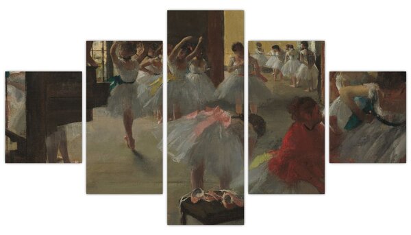 Obraz - Edgar Degas, The Dance Class, reprodukce (125x70 cm)