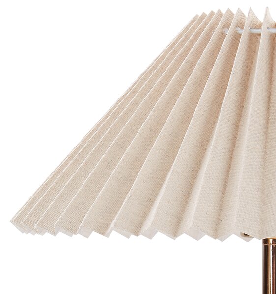 Stolní lampa BALUARTE Umělý len Béžová