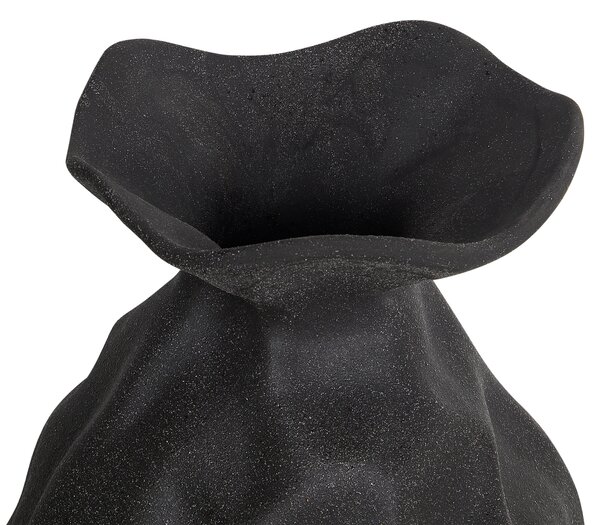 Váza na květiny COONTAIL Kamenina 31 cm Černá