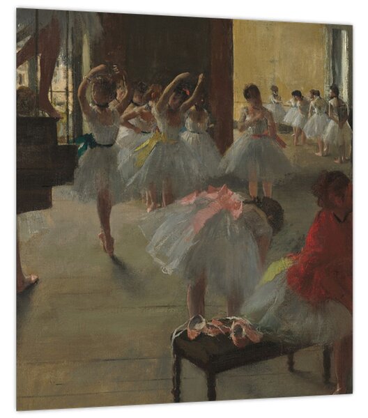 Obraz - Edgar Degas, The Dance Class, reprodukce (30x30 cm)