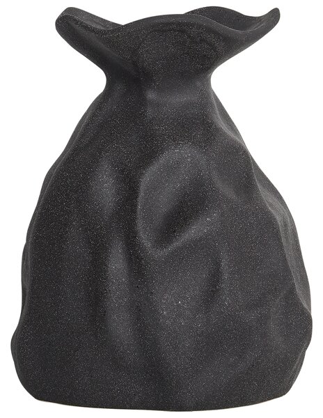 Váza na květiny COONTAIL Kamenina 31 cm Černá