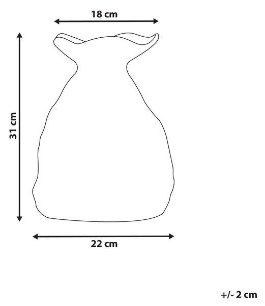 Váza na květiny COONTAIL Kamenina 31 cm Černá