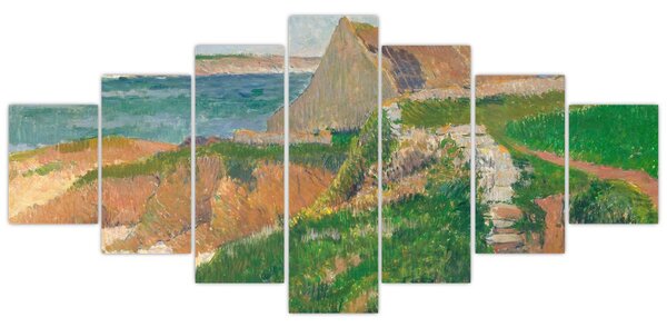 Obraz - Henri Moret, The Island of Raguenez, Brittany, reprodukce (210x100 cm)
