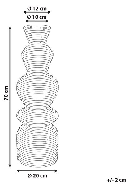 Dekorativní váza NUORO Ratan 70 cm Přírodní