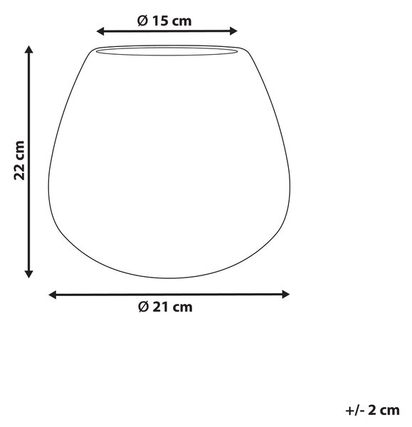 Váza na květiny BETTA Kamenina 22 cm Hnědá