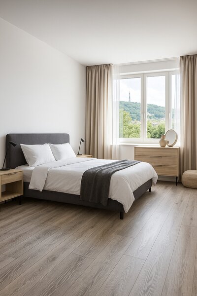 Beauflor, PVC podlaha - lino Texalino Supreme 6182 Pure Oak - dub, na míru, šíře 5m, hnědá, filc, chodba / předsíň