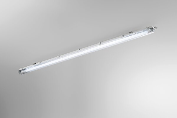 FAN LED-ATLANTIC-1XT8-150 Vodotěsné stropní svítidlo Atlantic Silver LED 1xT8 (zářivka v ceně), IP65, délka 150 cm - FANEUROPE