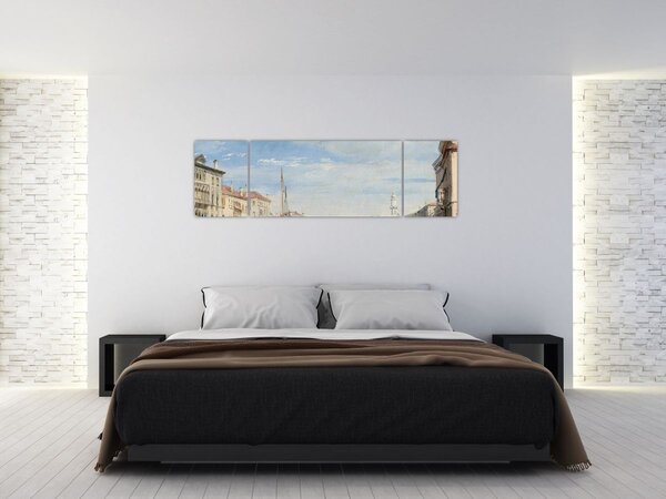 Obraz - Richard Parkes Bonington, The Grand Canal, reprodukce (170x50 cm)