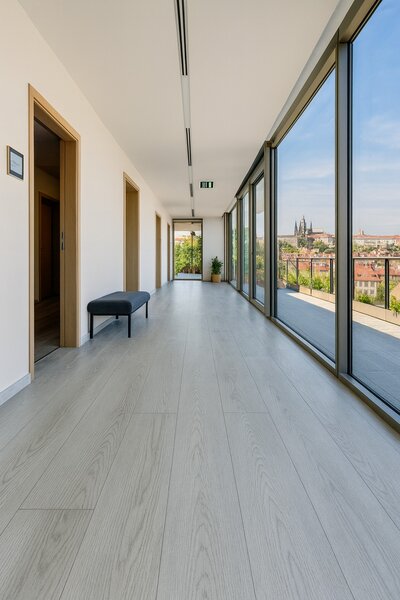 Beauflor, PVC podlaha - lino Blacktex White Oak 979L - dub, na míru, šíře 3m,4m, šedá, filc, chodba / předsíň