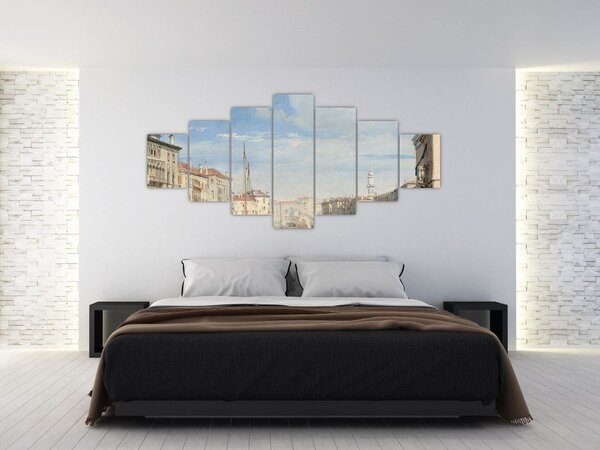 Obraz - Richard Parkes Bonington, The Grand Canal, reprodukce (210x100 cm)