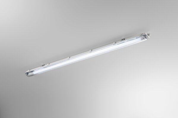 FAN LED-ATLANTIC-1XT8-120 Vodotěsné stropní svítidlo Atlantic Silver LED 1xT8 (zářivka v ceně), IP65, délka 120 cm - FANEUROPE