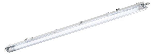 FAN LED-ATLANTIC-1XT8-120 Vodotěsné stropní svítidlo Atlantic Silver LED 1xT8 (zářivka v ceně), IP65, délka 120 cm - FANEUROPE