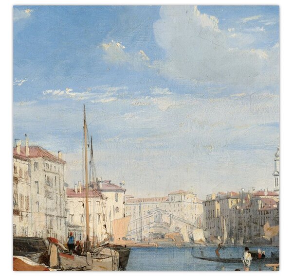 Obraz - Richard Parkes Bonington, The Grand Canal, reprodukce (30x30 cm)