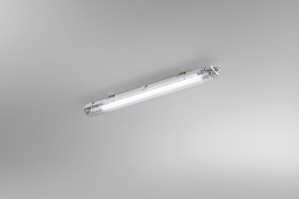 FAN LED-ATLANTIC-1XT8-60 Vodotěsné stropní svítidlo Atlantic Silver LED 1xT8 (zářivka v ceně), IP65, délka 60 cm - FANEUROPE
