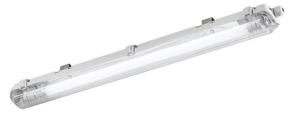 FAN LED-ATLANTIC-1XT8-60 Vodotěsné stropní svítidlo Atlantic Silver LED 1xT8 (zářivka v ceně), IP65, délka 60 cm - FANEUROPE