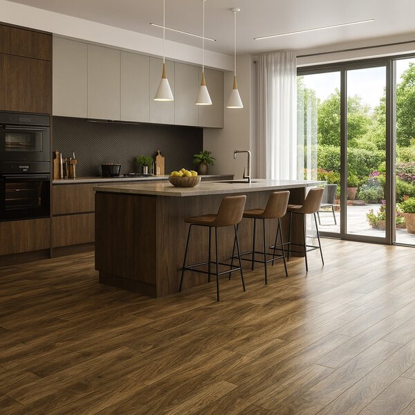 Beauflor, PVC podlaha - lino Blacktex Laurel Oak 669D - dub, na míru, šíře 4m, hnědá, filc, chodba / předsíň