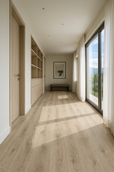 Beauflor, PVC podlaha - lino Texalino Supreme 697 D Texas Oak - dub, na míru, šíře 5m, hnědá, filc, chodba / předsíň