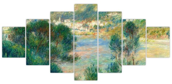 Obraz - Auguste Renoir, View of Monte Carlo from Cap Martin, reprodukce (210x100 cm)