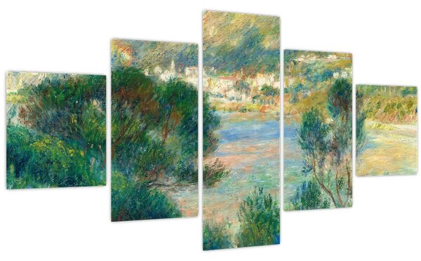 Obraz - Auguste Renoir, View of Monte Carlo from Cap Martin, reprodukce (125x70 cm)