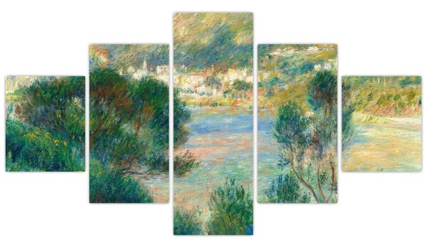 Obraz - Auguste Renoir, View of Monte Carlo from Cap Martin, reprodukce (125x70 cm)