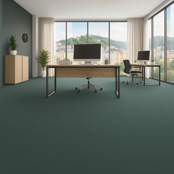 Lentex, PVC podlaha - lino Flexar PUR 603-03 tm. šedá, na míru, šíře 2m,4m, šedá, bez podkladu, kancelář