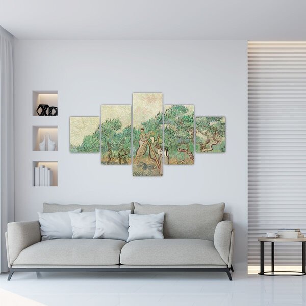 Obraz - Vincent van Gogh, The Olive Orchard, reprodukce (125x70 cm)