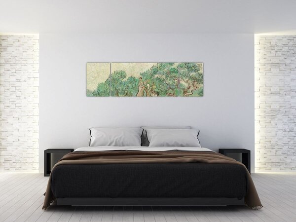 Obraz - Vincent van Gogh, The Olive Orchard, reprodukce (170x50 cm)