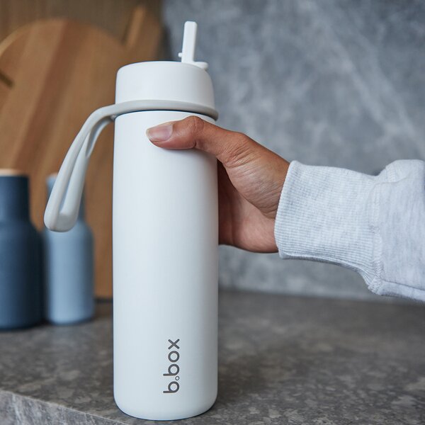 Nerezová termolahev s brčkem, 690ml ,b.box, white out