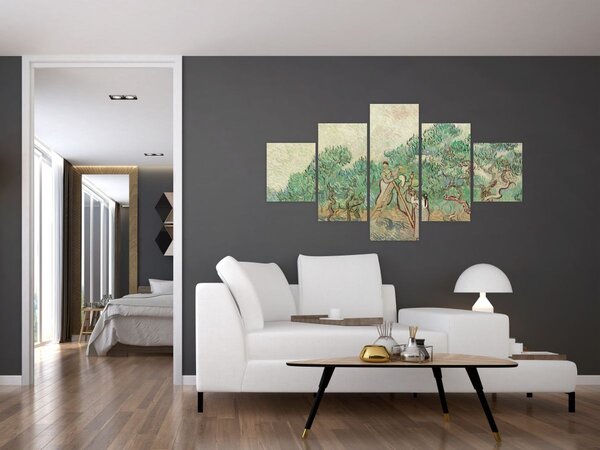 Obraz - Vincent van Gogh, The Olive Orchard, reprodukce (125x70 cm)