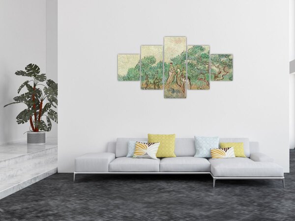 Obraz - Vincent van Gogh, The Olive Orchard, reprodukce (125x70 cm)