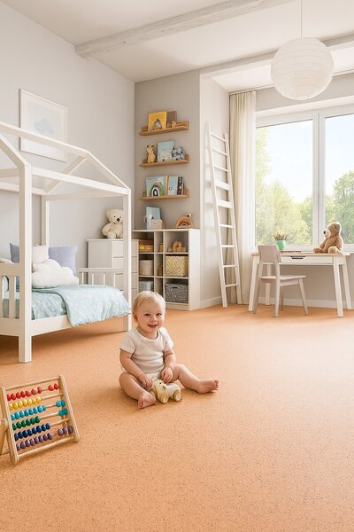Beaulieu International Group, PVC podlaha - lino Master X 2971, na míru, šíře 4m, oranžová, bez podkladu, chodba / předsíň