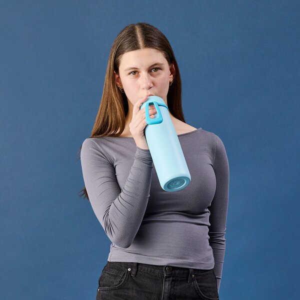 Nerezová termolahev s brčkem, 690ml ,b.box, lagoon
