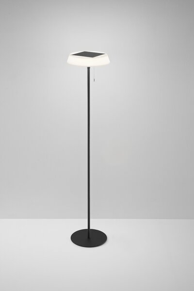 FAN LED-JIN-PT-NER Solární stojací lampa Jin (černá) dobíjecí LED 2,6 W, stmívatelná CCT, IP54, pr. 40 x 147 cm - FANEUROPE