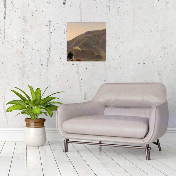 Obraz - Jules Coignet, View of Bozen with a Painter, reprodukce (30x30 cm)