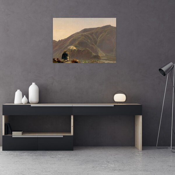 Obraz - Jules Coignet, View of Bozen with a Painter, reprodukce (70x50 cm)
