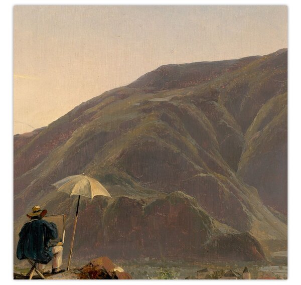 Obraz - Jules Coignet, View of Bozen with a Painter, reprodukce (30x30 cm)
