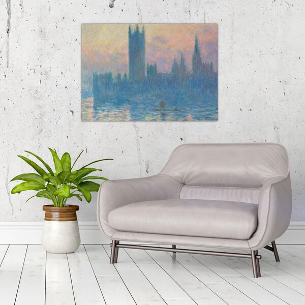 Obraz - Claude Monet, The Houses of Parliament, Sunset, reprodukce (70x50 cm)