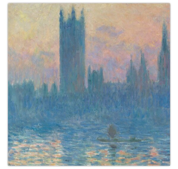 Obraz - Claude Monet, The Houses of Parliament, Sunset, reprodukce (30x30 cm)