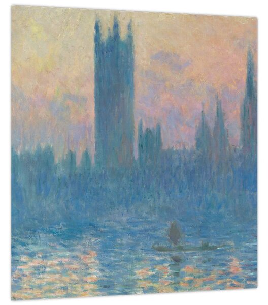 Obraz - Claude Monet, The Houses of Parliament, Sunset, reprodukce (30x30 cm)
