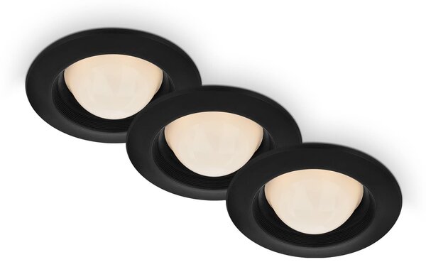 BRI 7056-035 LED vestavná svítidla sada, pr.9,5 cm, 3x LED, 3 W, 260 lm, černá - BRILONER