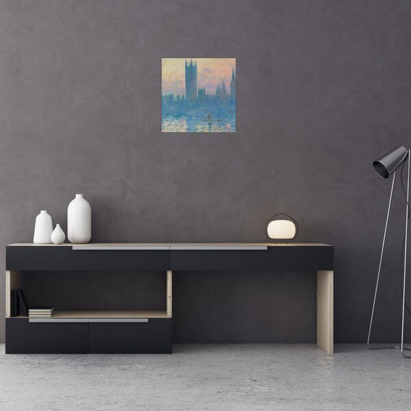 Obraz - Claude Monet, The Houses of Parliament, Sunset, reprodukce (30x30 cm)