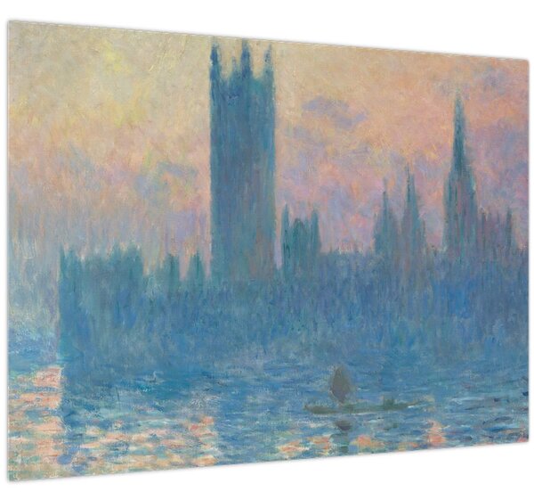 Obraz - Claude Monet, The Houses of Parliament, Sunset, reprodukce (70x50 cm)