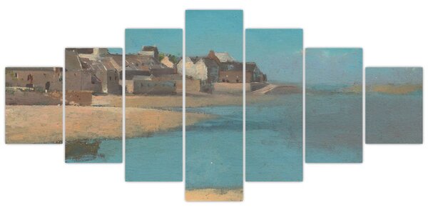 Obraz - Odilon Redon, Village by the Sea in Brittany, reprodukce (210x100 cm)
