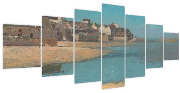 Obraz - Odilon Redon, Village by the Sea in Brittany, reprodukce (210x100 cm)