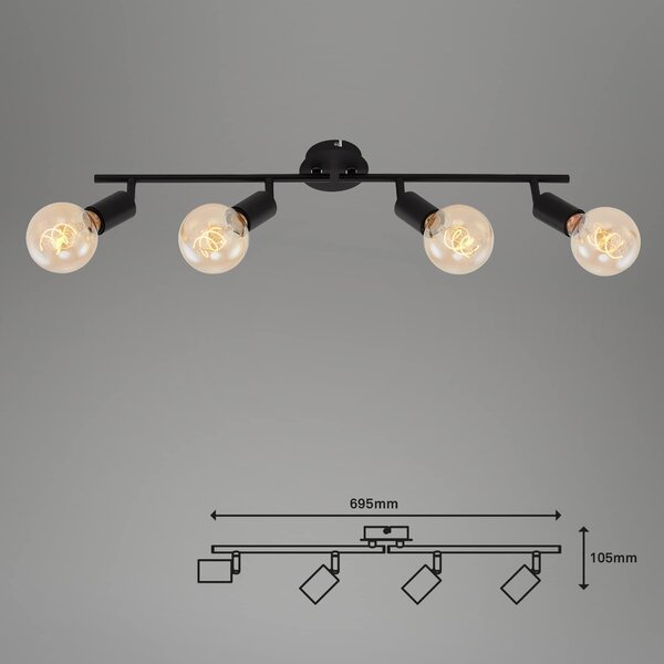 BRI 2868-045 Bodové svítidlo 69,5 cm 4x E27 60W černá - BRILONER