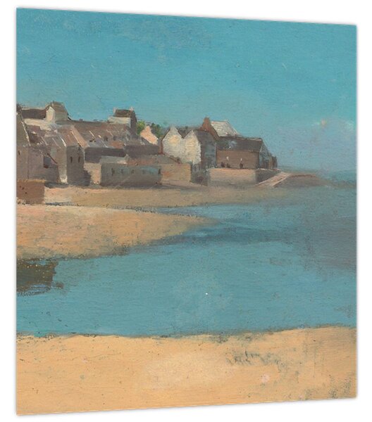 Obraz - Odilon Redon, Village by the Sea in Brittany, reprodukce (30x30 cm)