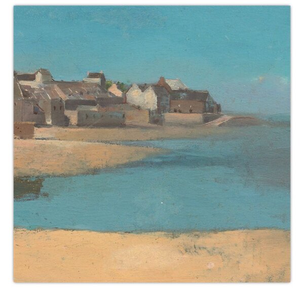 Obraz - Odilon Redon, Village by the Sea in Brittany, reprodukce (30x30 cm)