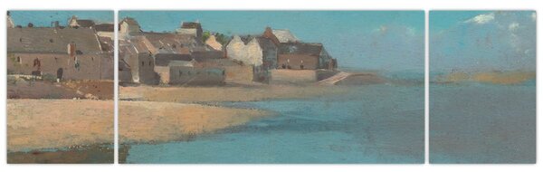 Obraz - Odilon Redon, Village by the Sea in Brittany, reprodukce (170x50 cm)