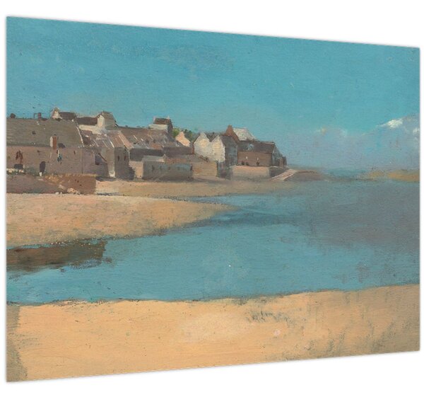 Obraz - Odilon Redon, Village by the Sea in Brittany, reprodukce (70x50 cm)
